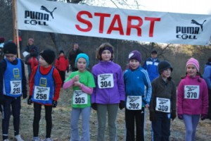 Hannah, Antonia, Lea und Moritz am Start